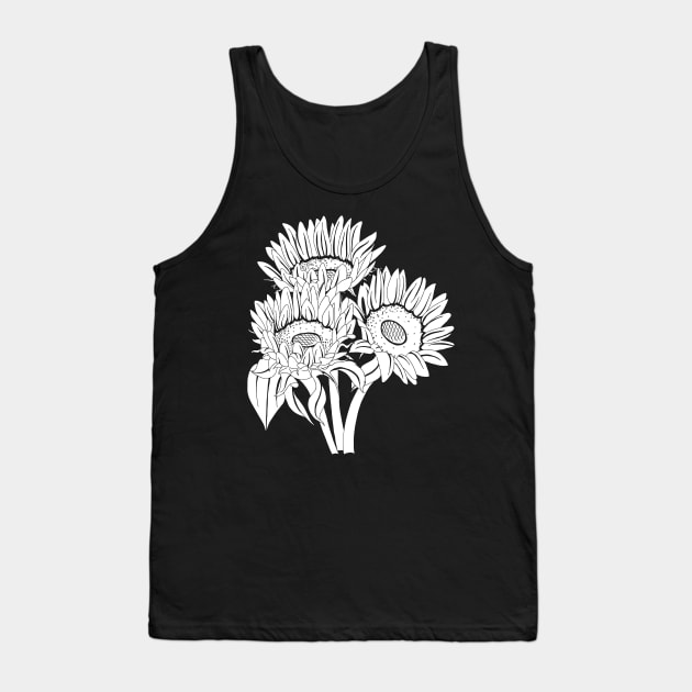 Sunflowers Tank Top by ColoringWithKristine